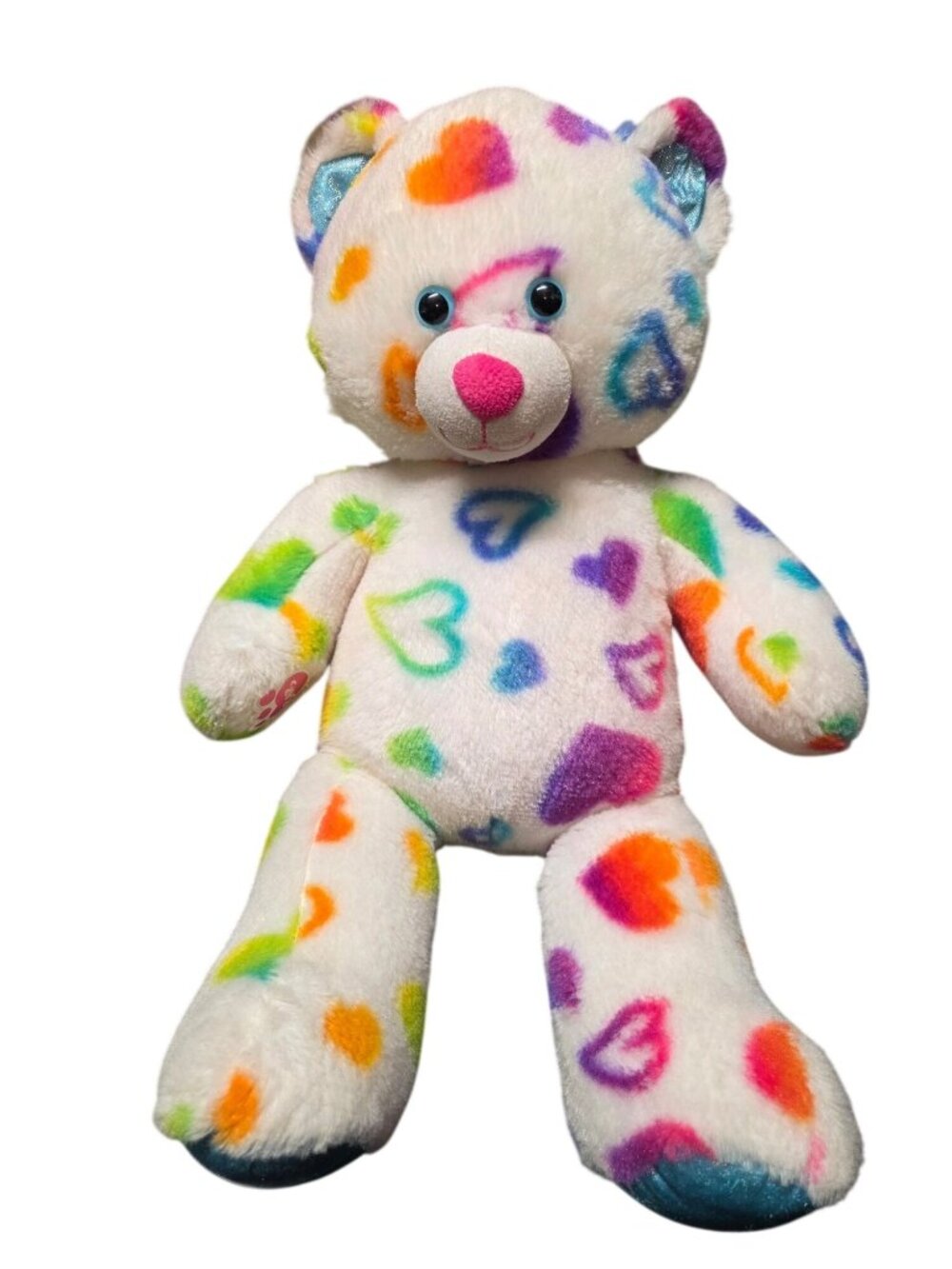 Build-A-Bear Workshop BAB Rainbow Hearts Teddy Bear